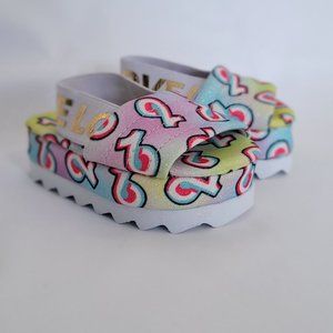 Summer Sandals for Children - Open Toe Flat Strap Sandals for Girls size 4t